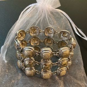 Monet silver and gold tone bracelet